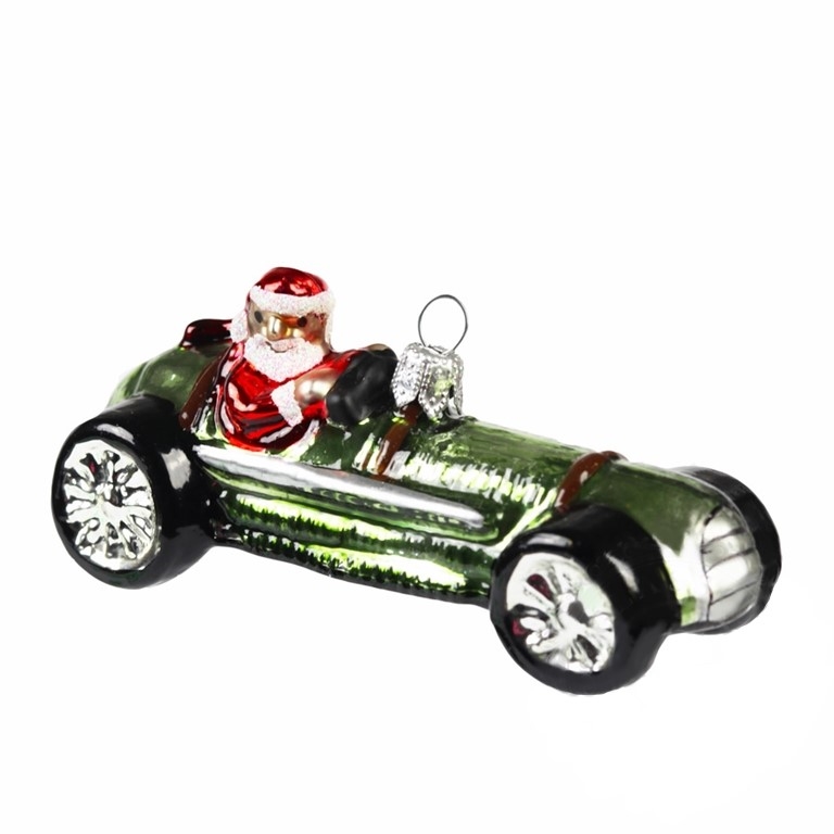 Glasauto mit Nikolaus 
