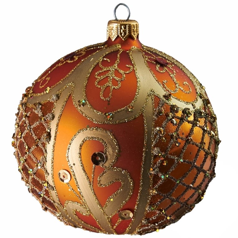 Oranžová koule dekor