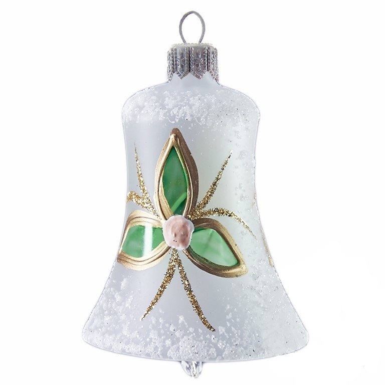 Christbaumschmuck - klingelnde Glocke mit Blumenmuster