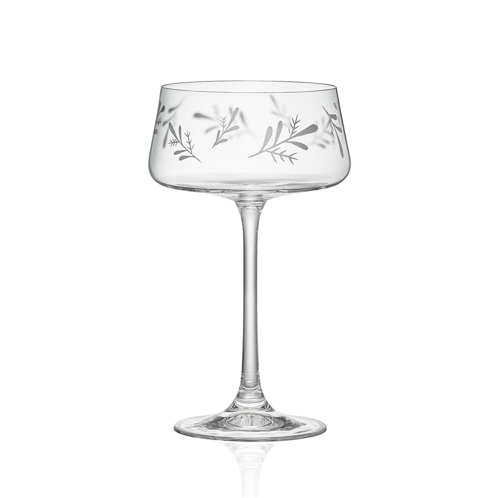 Set Cocktailgläser mit Blattdekor