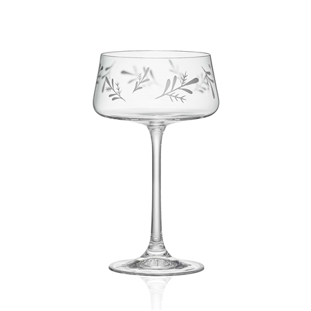 Set Cocktailgläser mit Blattdekor