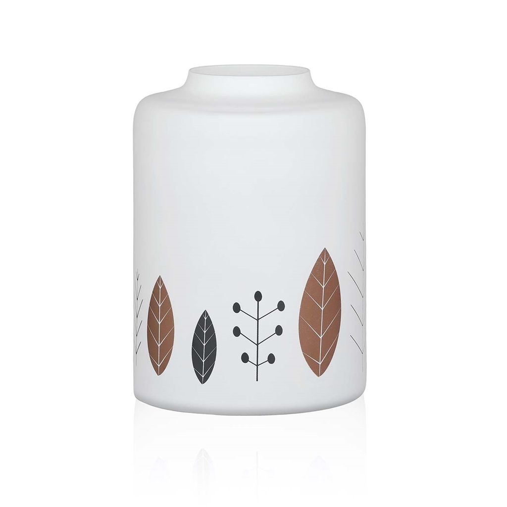 Weiße Vase mit Goldene Geschichte Dekor
