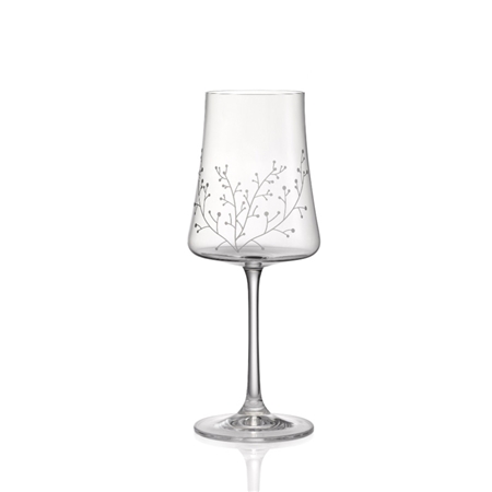 Set Weingläser mit frostigem Dekor