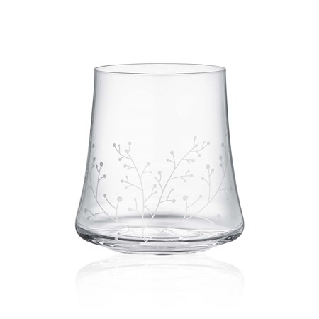 Set aus klaren Gläsern mit frostigem Dekor