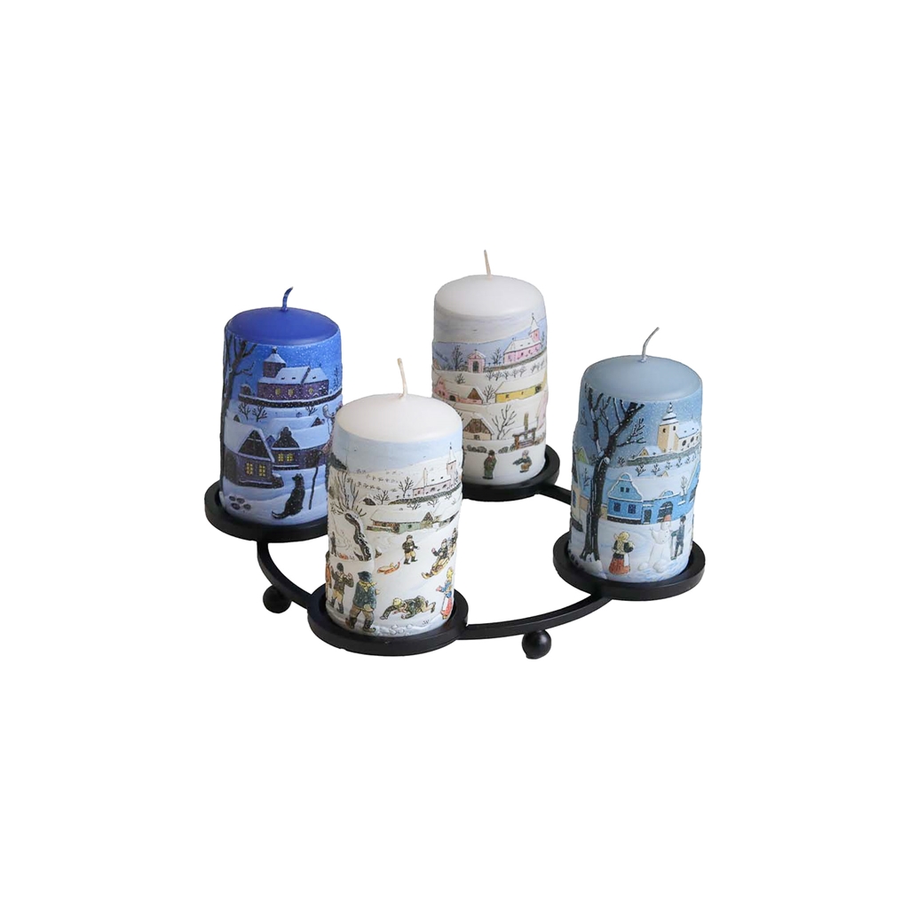 Adventskerzenhalter von Lado's Christmas klein schwarz