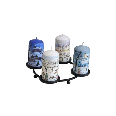 Adventskerzenhalter von Lado's Christmas klein schwarz