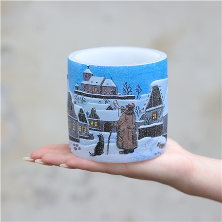 Laterne mit der Illustration Mitternacht