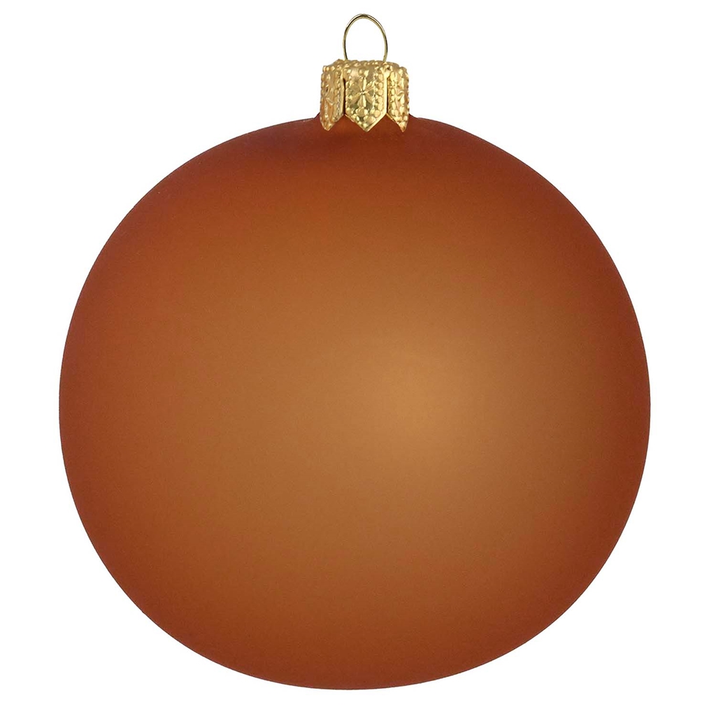Glasornament in mattem Ziegelton