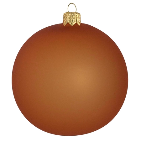 Glasornament in mattem Ziegelton