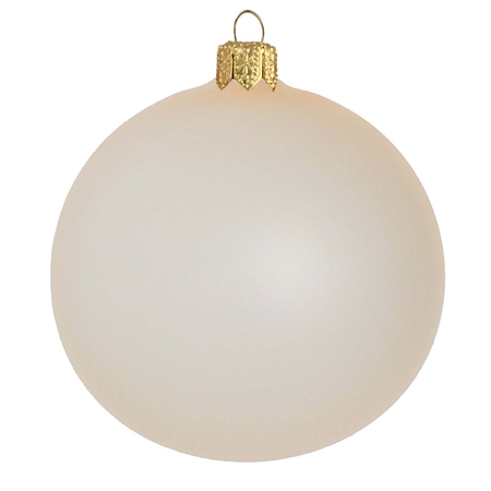 Glasornament in mattem Cremeton