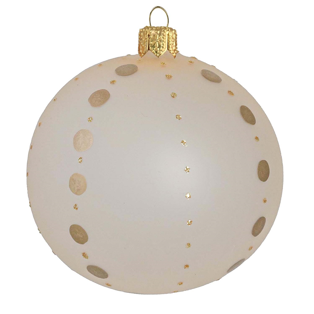 Klares Glasornament in burgunderroter Farbe
