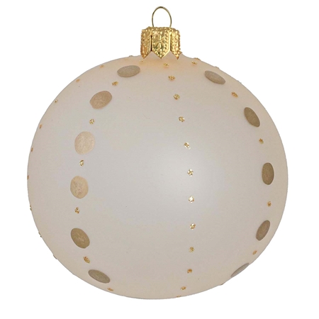 Klares Glasornament in burgunderroter Farbe