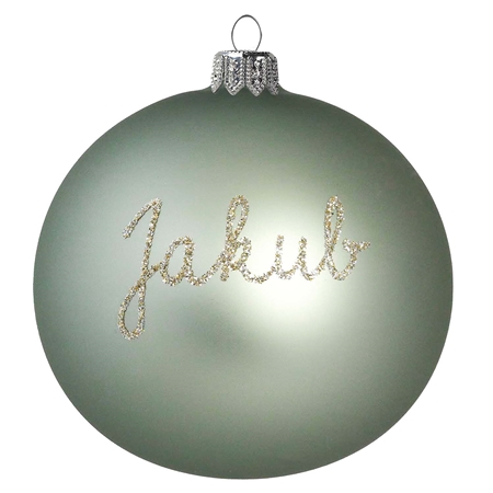 Namensornament in Salbeigrün