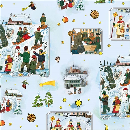 Josef Lada Geschenkpapier mit Volkstraditionen