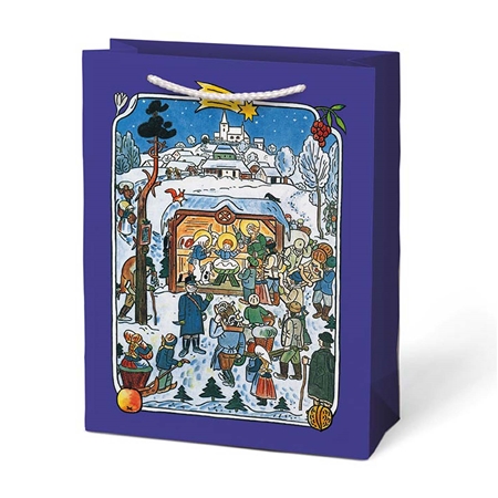 Geschenktüte Josef Lada dunkelblau