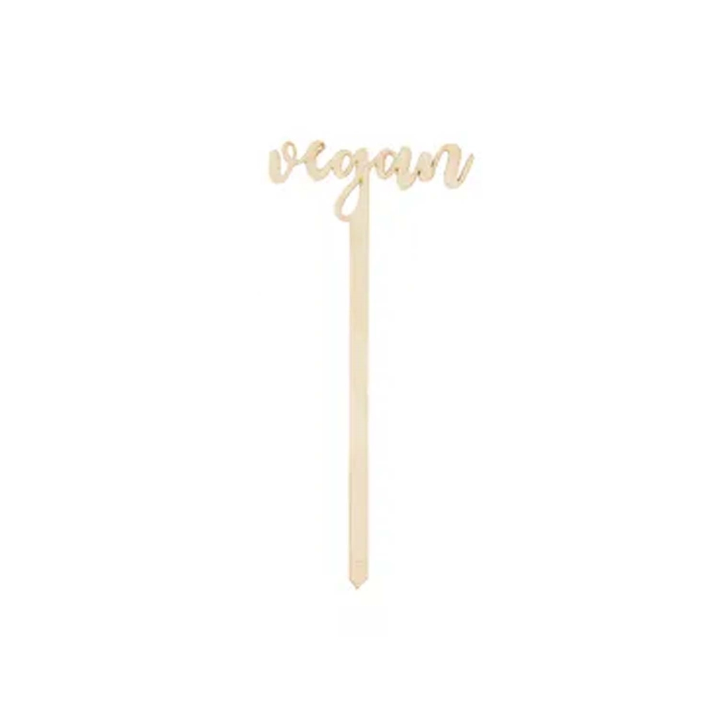 Holzstecker "Vegan"