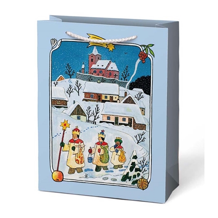 Geschenktüte Josef Lada hellblau groß