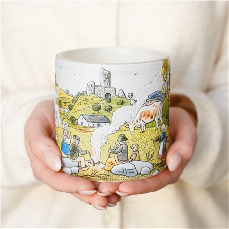 Laterne mit Illustration Herbst