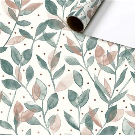 Geschenkpapier mit Blattdekoration