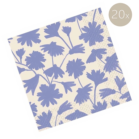 Servietten mit lila Blumen