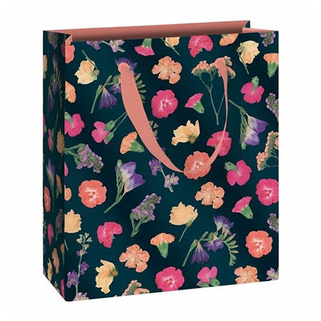 Geschenktüte mit bunten Blumen