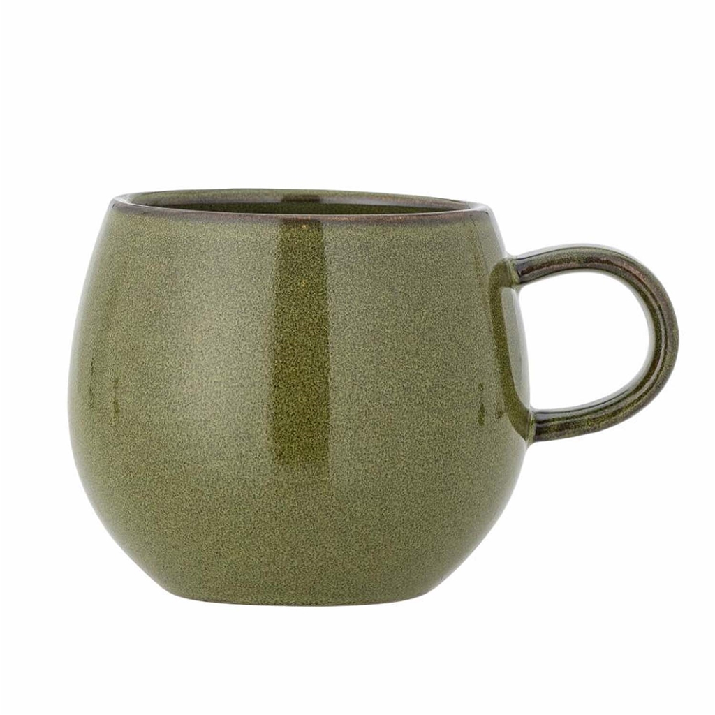 Steinzeugbecher mit Olivenglasur