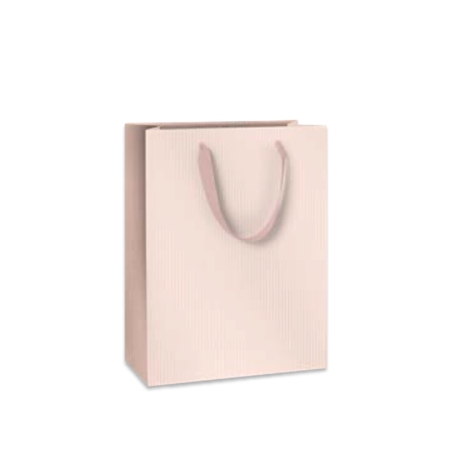 Mittlere Geschenktüte mit Streifen rosa 