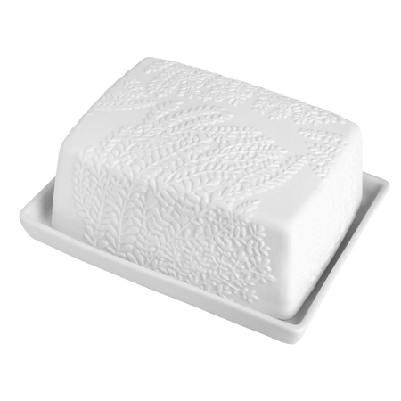 Butternusskürbis mit Farnen