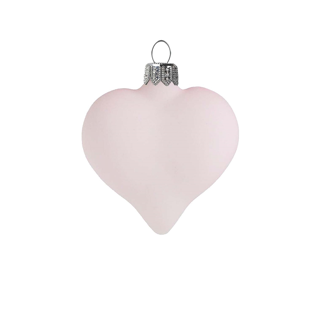 Glasherz pastellrosa