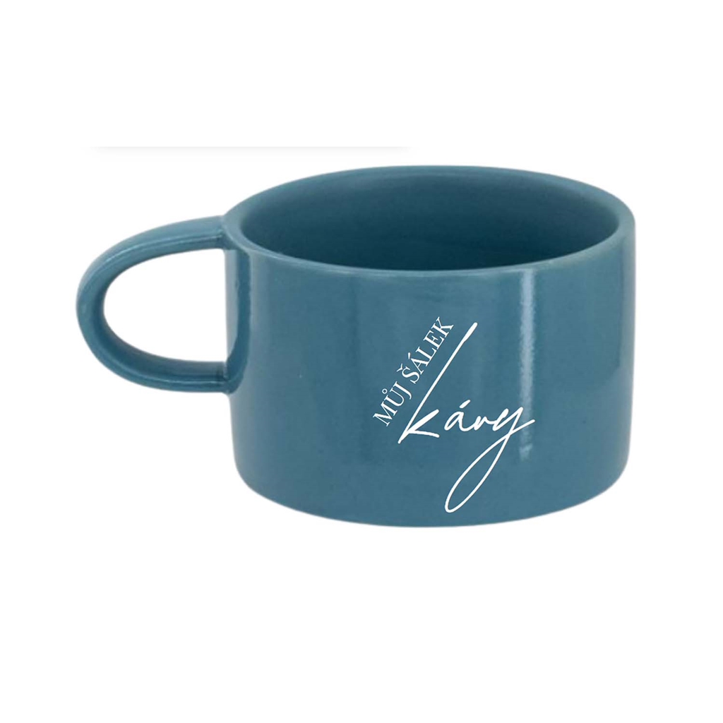 Hrníček modrý "Můj šálek kávy"