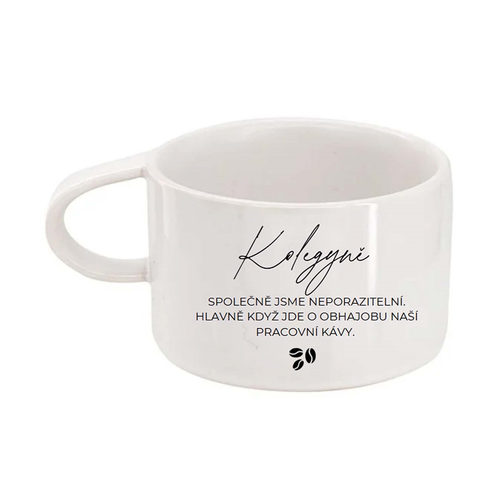 Bílý hrneček "KOlegyně, jsme neporazitelné, když jde o kávu"