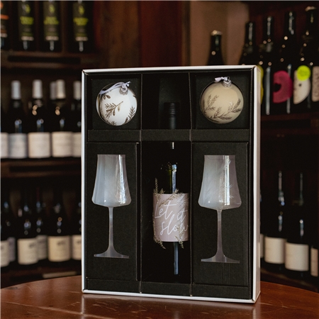 Luxusset mit Decanté-Wein und Glas aus der Kollektion Let it Slow