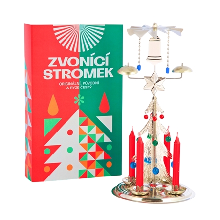 Andělské zvonění stromeček stříbrný