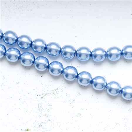 Kette aus Glasperlen blau
