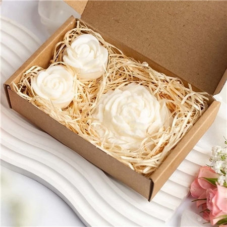 Geschenkset mit Blumenkerzen Macocha - Orange und Ingwer