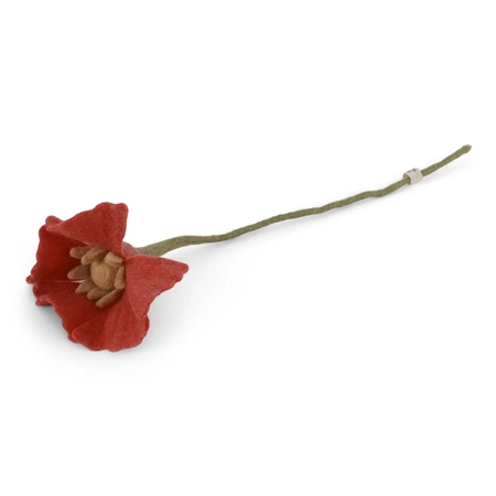 Filzblume Mohnrot