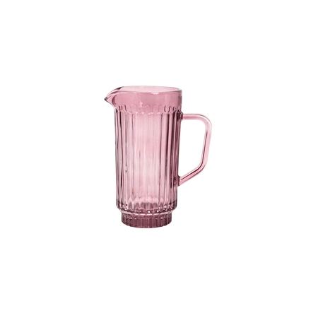 Wasserkaraffe aus Glas in Rosa