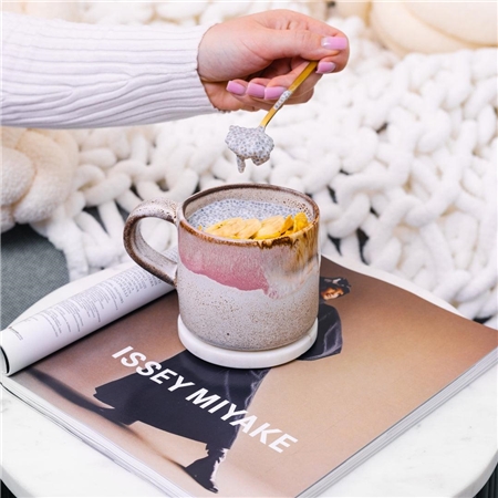 Becher mit farbiger Pastellglasur 360ml