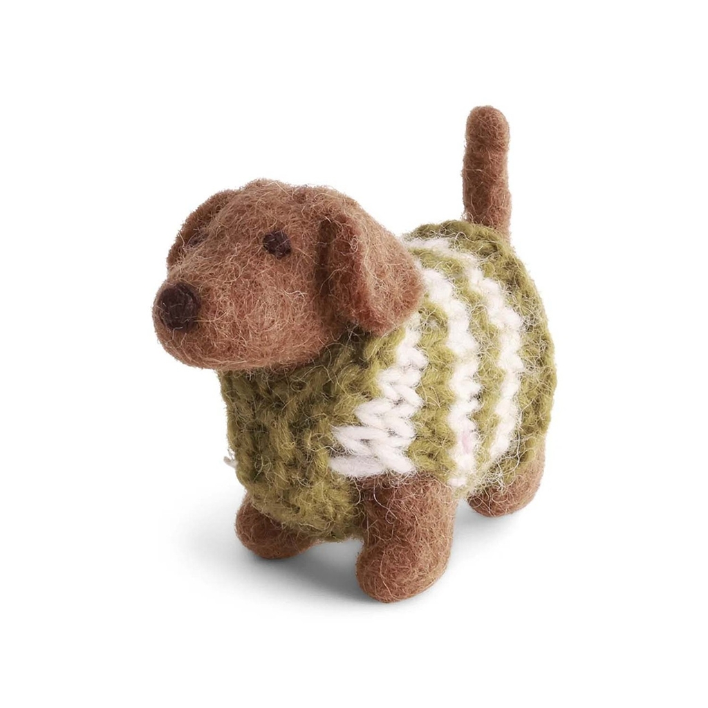Dackel aus Filz mit Pullover