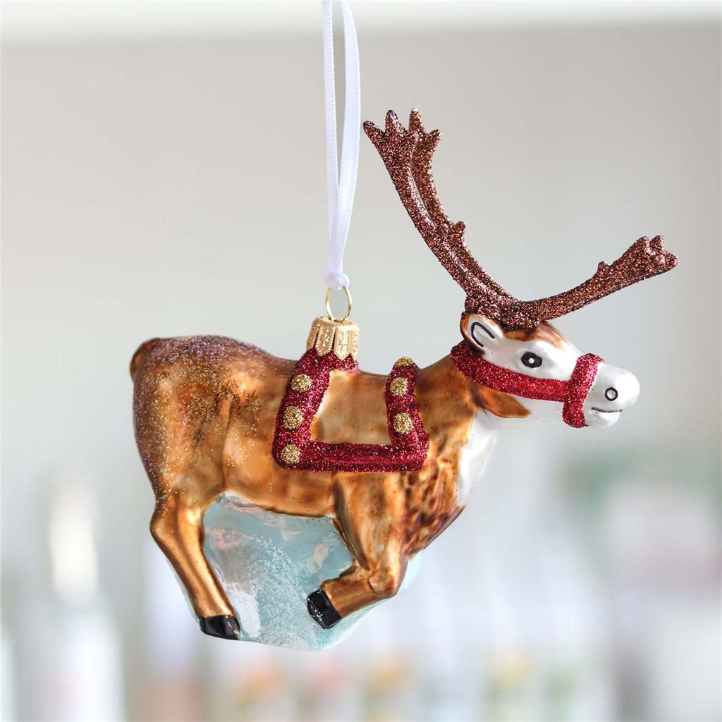 Weihnachts-Rentier aus Glas