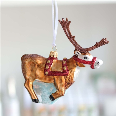 Weihnachts-Rentier aus Glas