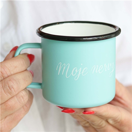 Meine Nerven im Blech – Blechbecher in Mint