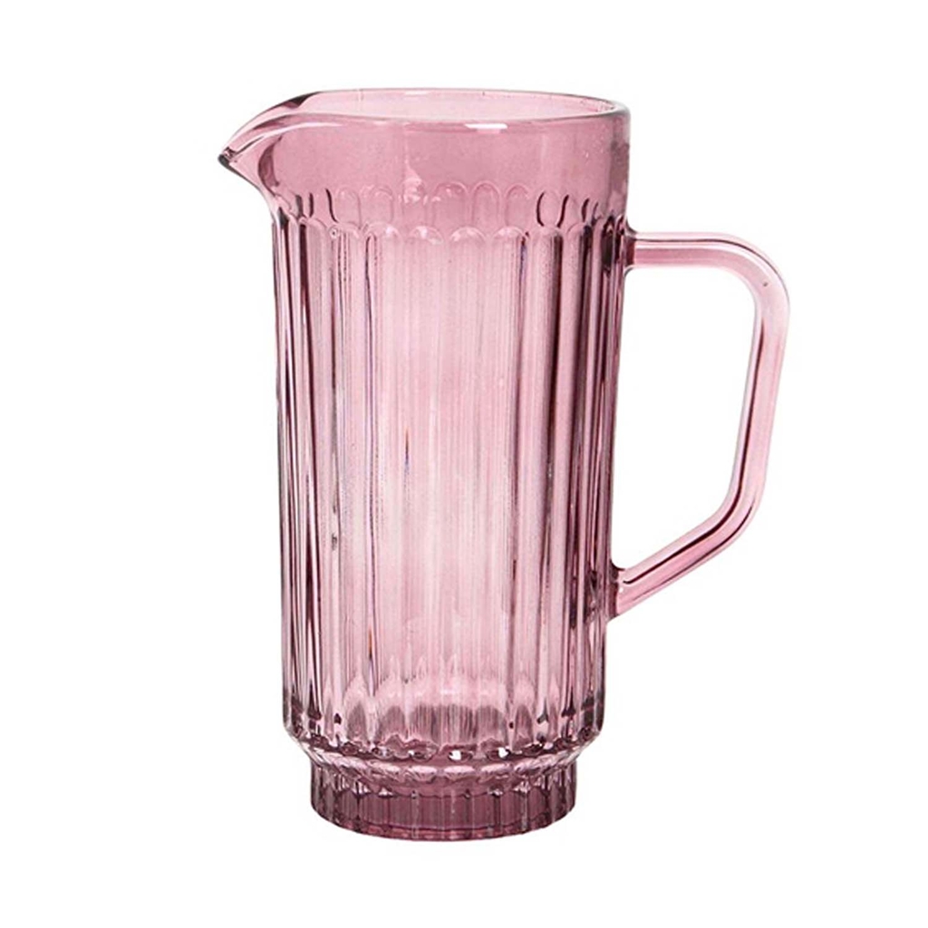 Wasserkaraffe aus Glas in Rosa