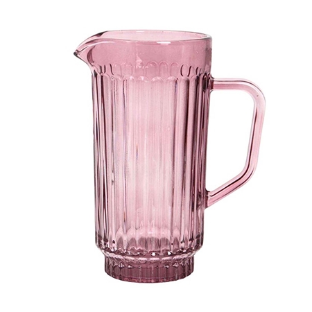 Wasserkaraffe aus Glas in Rosa