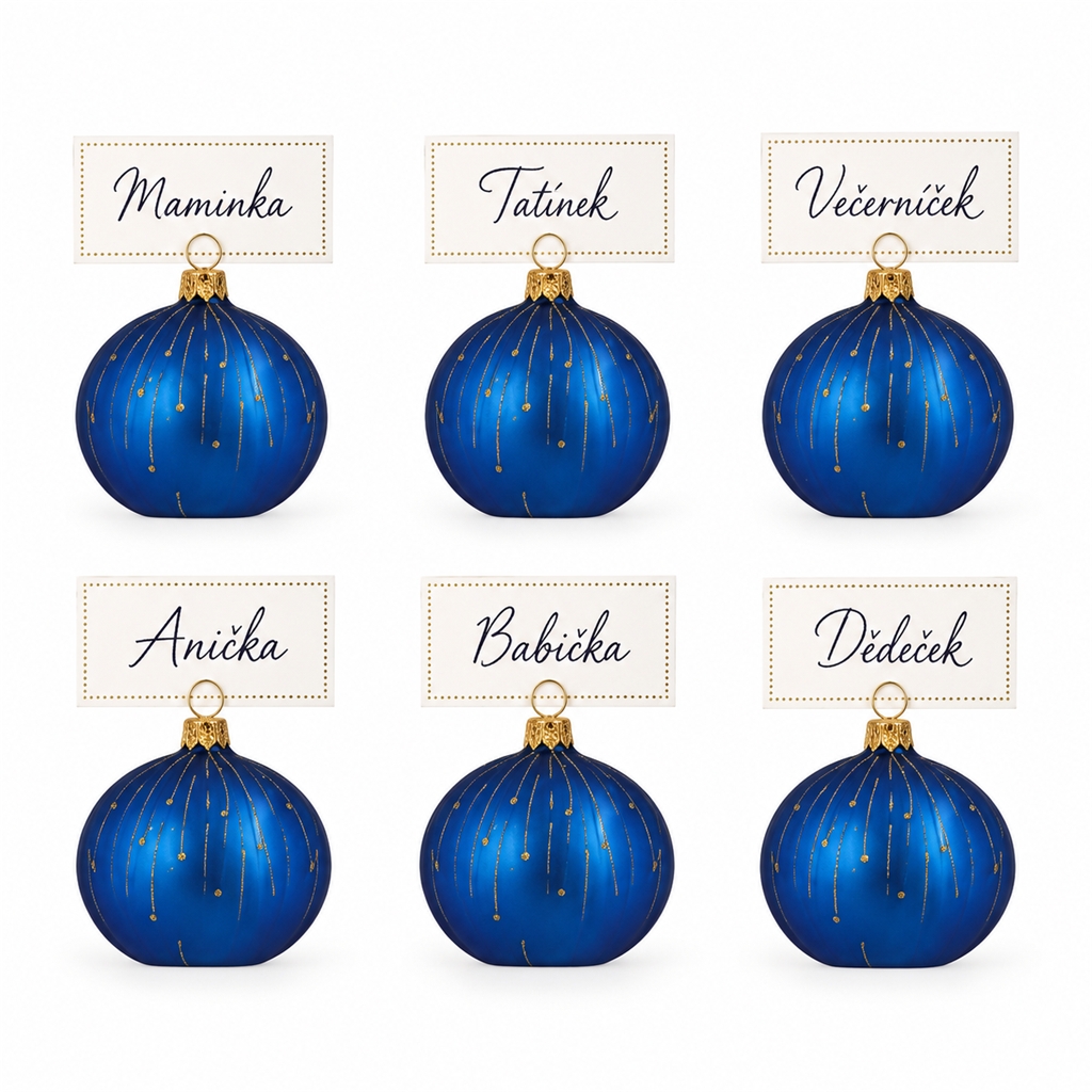 Set blaue Namensschilder