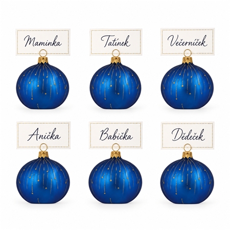 Set blaue Namensschilder