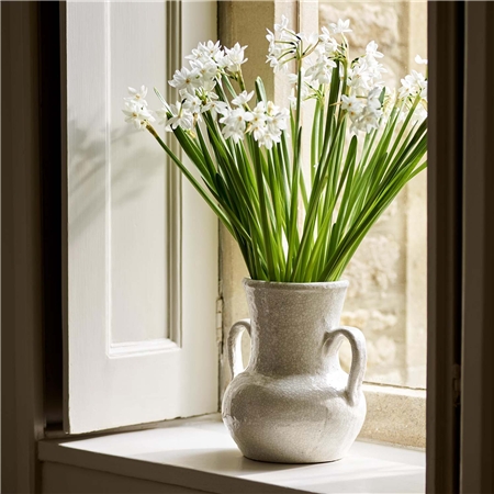 Vase „Ravello“ mit Henkeln, weiß